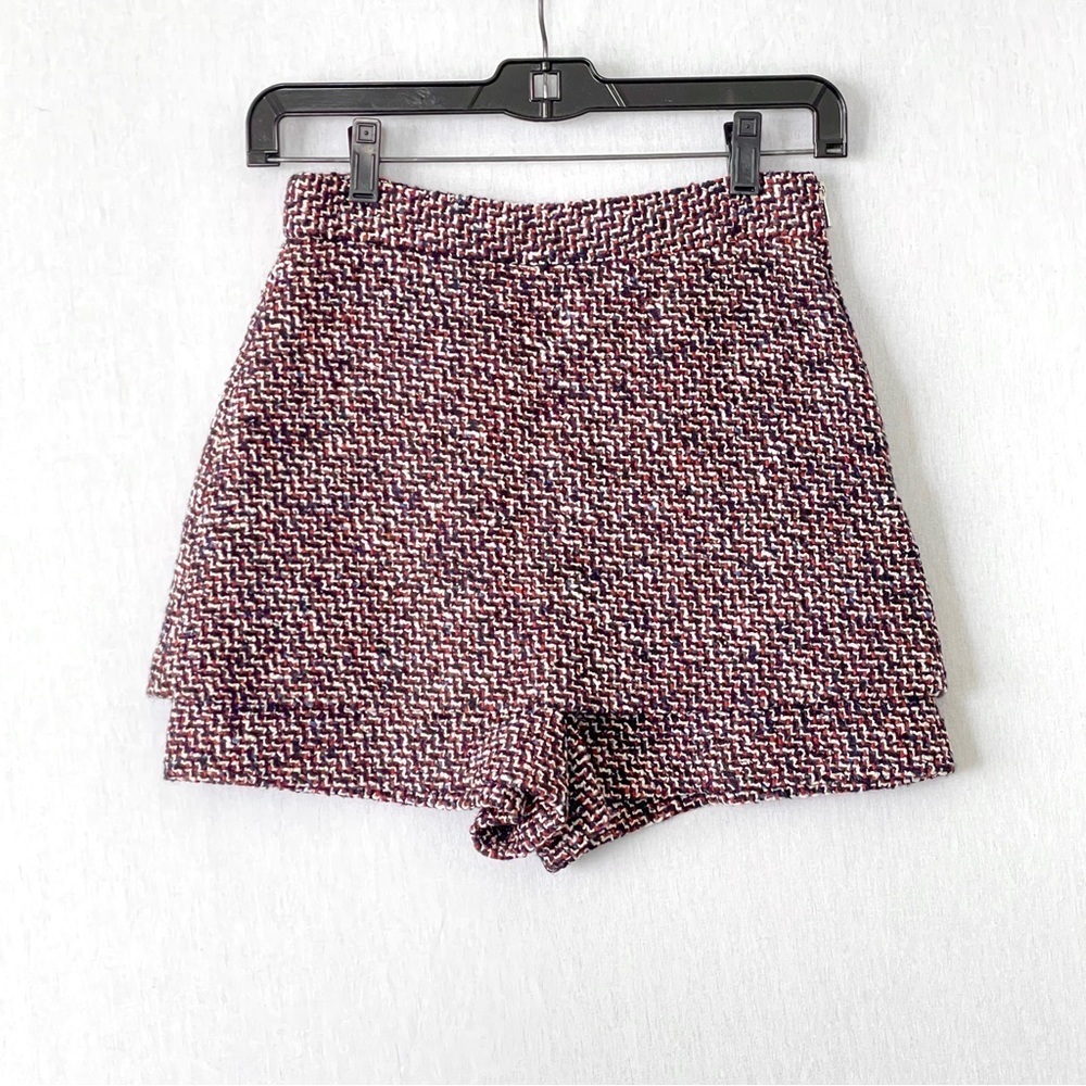 MAJE Trompe L’Oeil Skirt / Short in Tweed